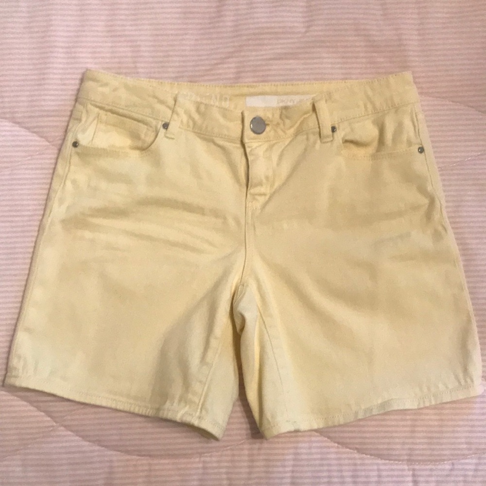 DKNY Yellow Denim Shorts